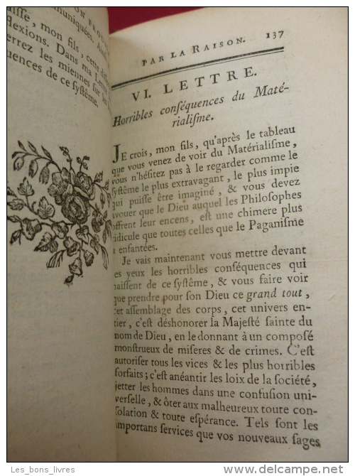 LETTRES D'UNE MÈRE A SON FILS POUR LUI PROUVER LA VÉRITÉ DE LA RELIGION CHRÉTIENNE - Tot De 18de Eeuw