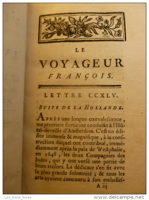 LE VOYAGEUR FRANÇOIS Ou LA CONNOISSANCE DU NOUVEAU MONDE. Tome XX. La Hollande Et Ses Environs - Before 18th Century