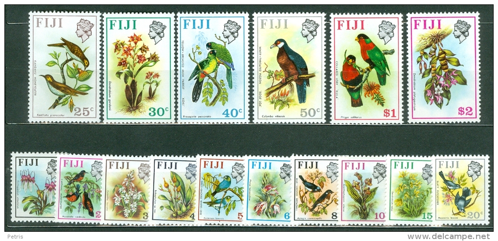 Fiji 1971-72 Birds And Flowers MNH** - Lot. 3922 - Fiji (1970-...)