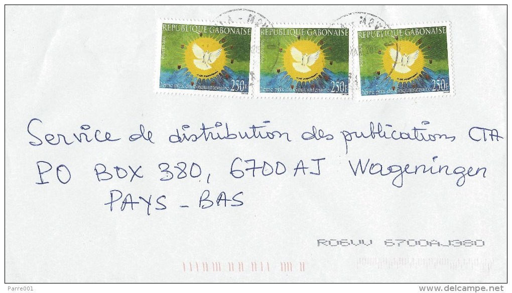 Gabon 2015 Libreville Dove Peace Independence Cover - Gabon (1960-...)