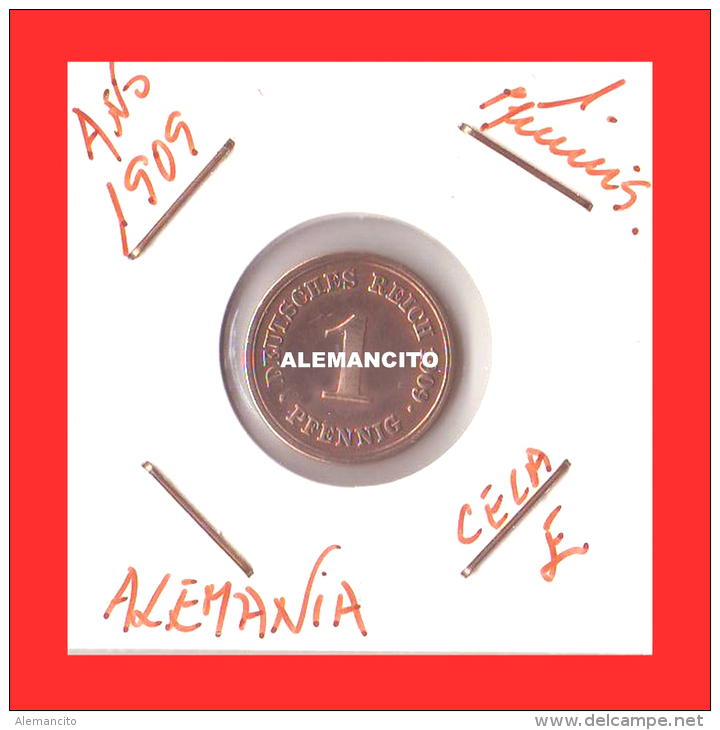 ALEMANIA  -  IMPERIO  DUTSCHES REICH AÑO 1909 - 1 Pfennig