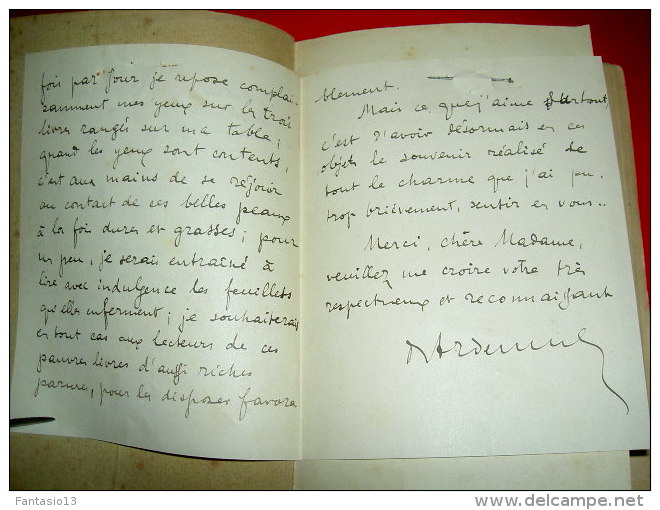 L' émoi  Jean Viollis  1897  petit envoi signé (initiales)