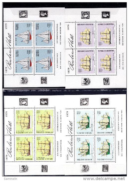 8010 Argentinien Argentina Postfrische Blöcke Rowland Hill 100 Jahre Mi 1405-08 - Blocks & Sheetlets