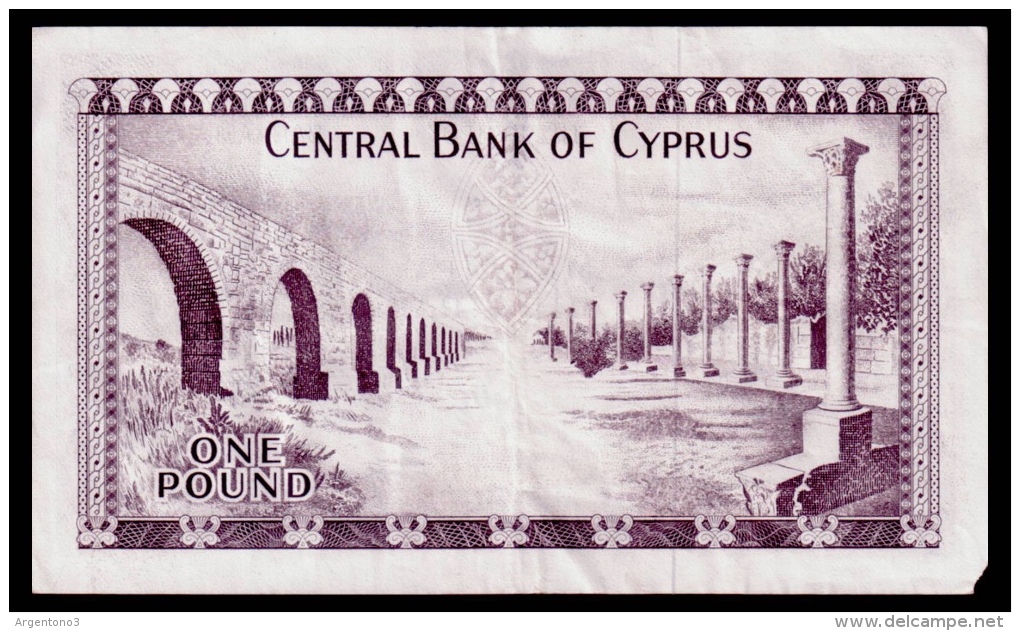 Cyprus 1 Pound 1972 VF- - Chypre