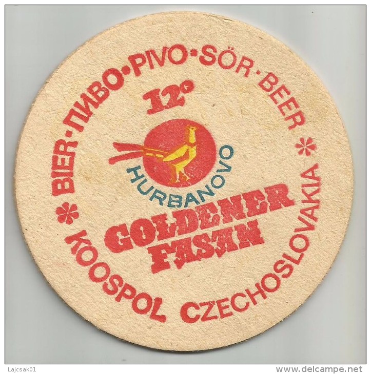 GOLDENER FASAN Hurbanovo Old Beer Coaster - Portavasos