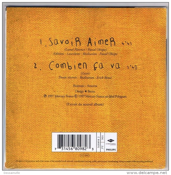 CD NEUF 2 TITRES FLORENT PAGNY  "SAVOIR AIMER" ET "COMBIEN CA VA" - Sonstige - Franz. Chansons