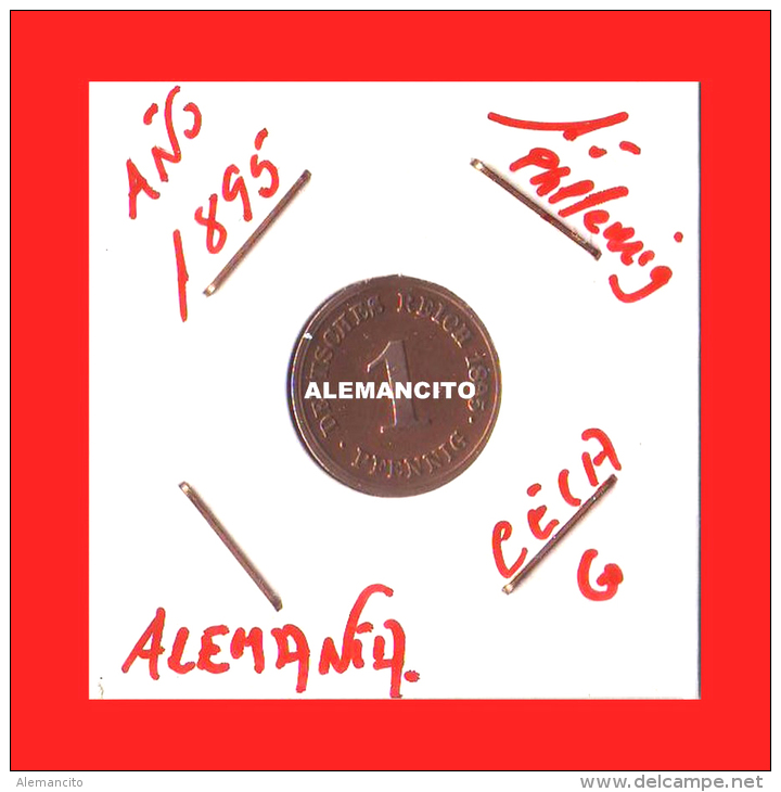 ALEMANIA  -  IMPERIO  -  DEUTSCHES REICH -AÑO 1895 - 1 Pfennig