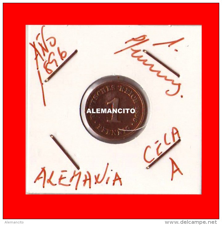 ALEMANIA  -  IMPERIO  -  DEUTSCHES REICH -AÑO 1896 - 1 Pfennig