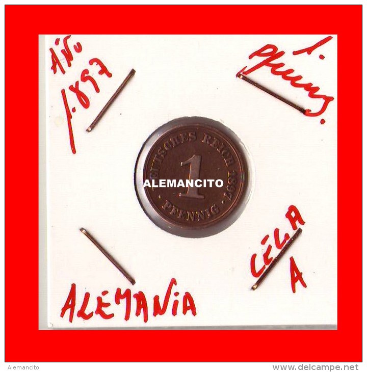 ALEMANIA  -  IMPERIO  -  DEUTSCHES REICH -AÑO 1897 - 1 Pfennig
