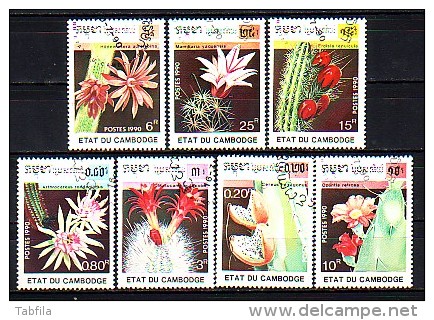 CAMBODGE \ 1990 - Cactus - 7v Obl. - Sukkulenten