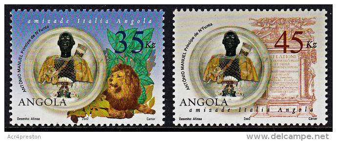 C0021 ANGOLA 2002, SG 1662-3 Italy Angola Friendship   MNH - Angola