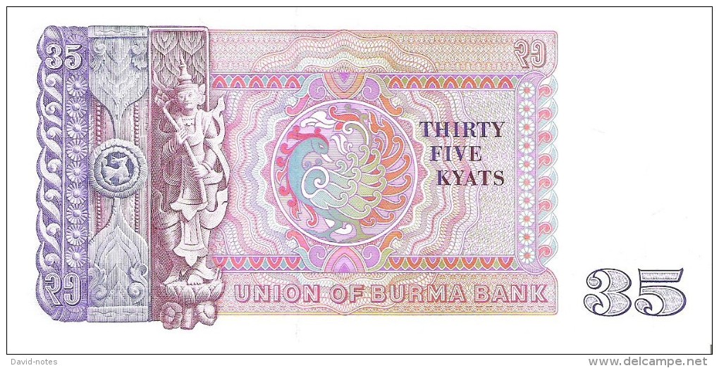 Burma - Pick 63 - 35 Kyats 1986 - Unc - Myanmar