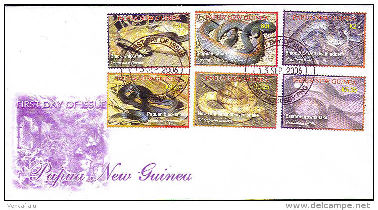 Papua And New Guinea 2006 - FDC - Snakes