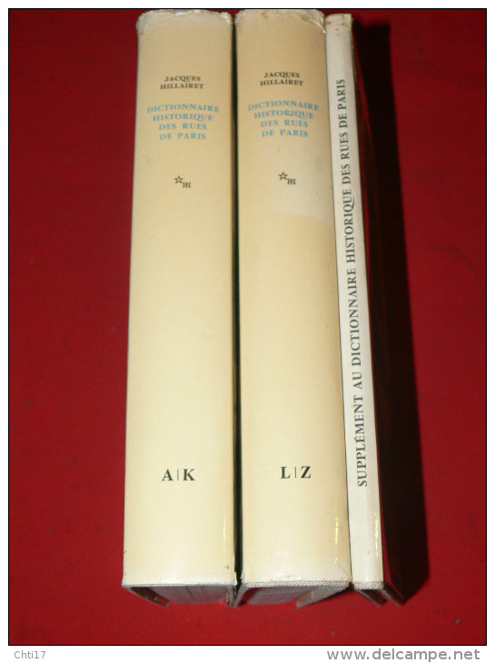 DICTIONNAIRE HISTORIQUE DES RUES DE PARIS /1600 PAGES/ 5334 RUES /EN 3 TOMES AK/LZ +SUPL/2343 ILLUST EDIT DE MINUIT 1976 - Paris