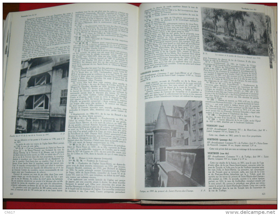 DICTIONNAIRE HISTORIQUE DES RUES DE PARIS /1600 PAGES/ 5334 RUES /EN 3 TOMES AK/LZ +SUPL/2343 ILLUST EDIT DE MINUIT 1976
