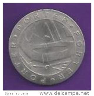 Jeton.- Rotterdam 1340 - 1990 - PORTER . 2 Scans - Souvenirmunten (elongated Coins)