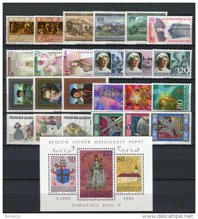 Liechtenstein 1985 Complete Year Set ** MNH - Annate Complete
