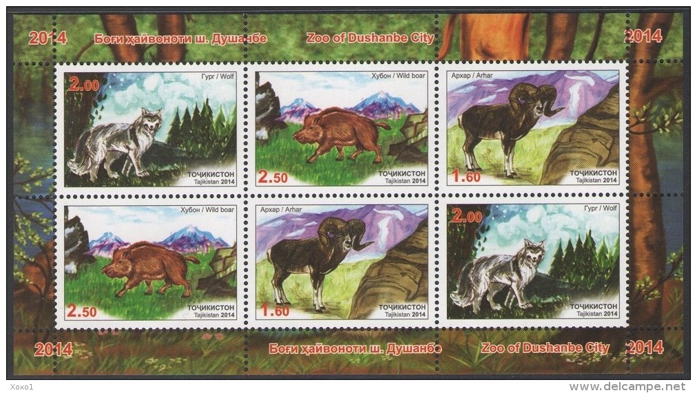 Tajikistan 2014 ZOO ANIMALS S/sh   MNH** - Tajikistan