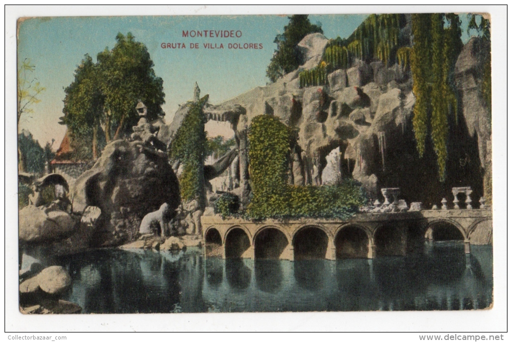 URUGUAY MONTEVIDEO ZOO Villa Dolores  Vintage Original Ca1900 Postcard Cpa Ak (W4_1568) - Uruguay