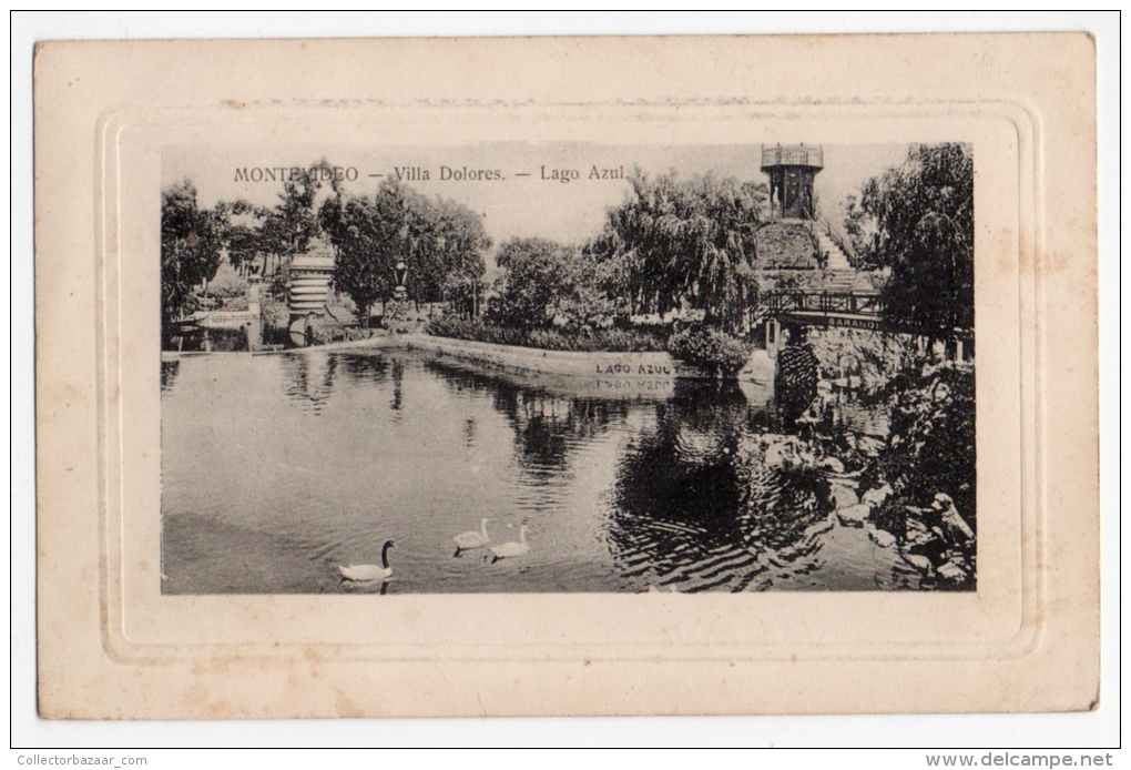 URUGUAY MONTEVIDEO ZOO Advertising Pension Hotel Villa Dolores  Vintage Original Ca1900 Postcard Cpa Ak - Hoteles & Restaurantes