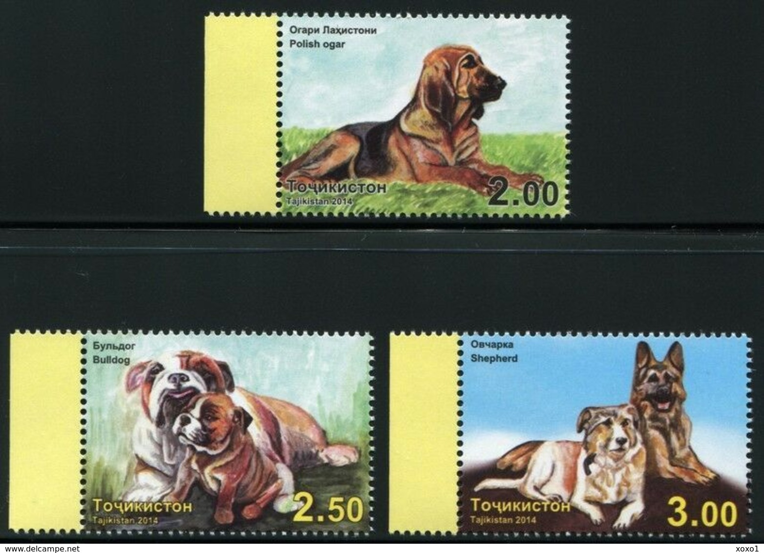 Tajikistan 2014 MiNr. 677 - 679  Tadschikistan DOGS PETS  3v  MNH**  7,50 € - Turkménistan