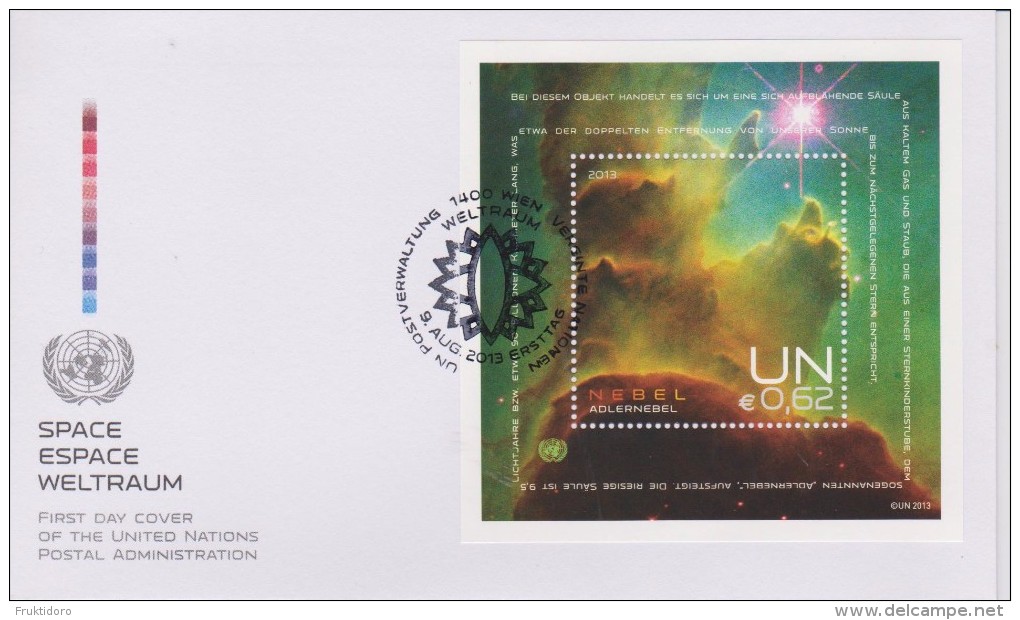 United Nations FDC Block 33 Space: Nebulae - 2013 - FDC