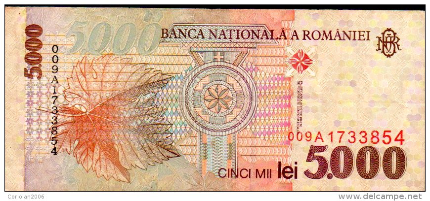 Romania 1998 / 5.000 Lei / Uzed - Roumanie