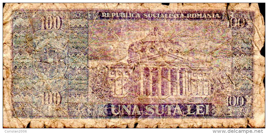 Romania 1966 / 100 Lei / Used - Rumänien