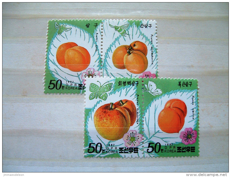 Korea North 1996 Fruits Peaches #3613/16 - MINT Set = 6 $ - Butterflies - Korea, North