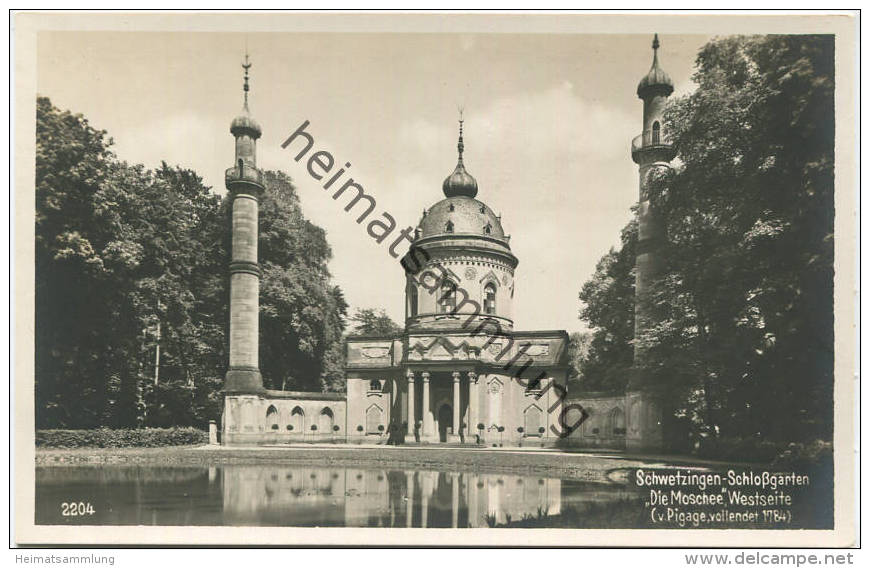 Schwetzingen - Schlossgarten - Die Moschee Westseite - Foto-AK - Verlag Dr. Sommer & Co. Zuffenhausen-Stuttgart - Schwetzingen