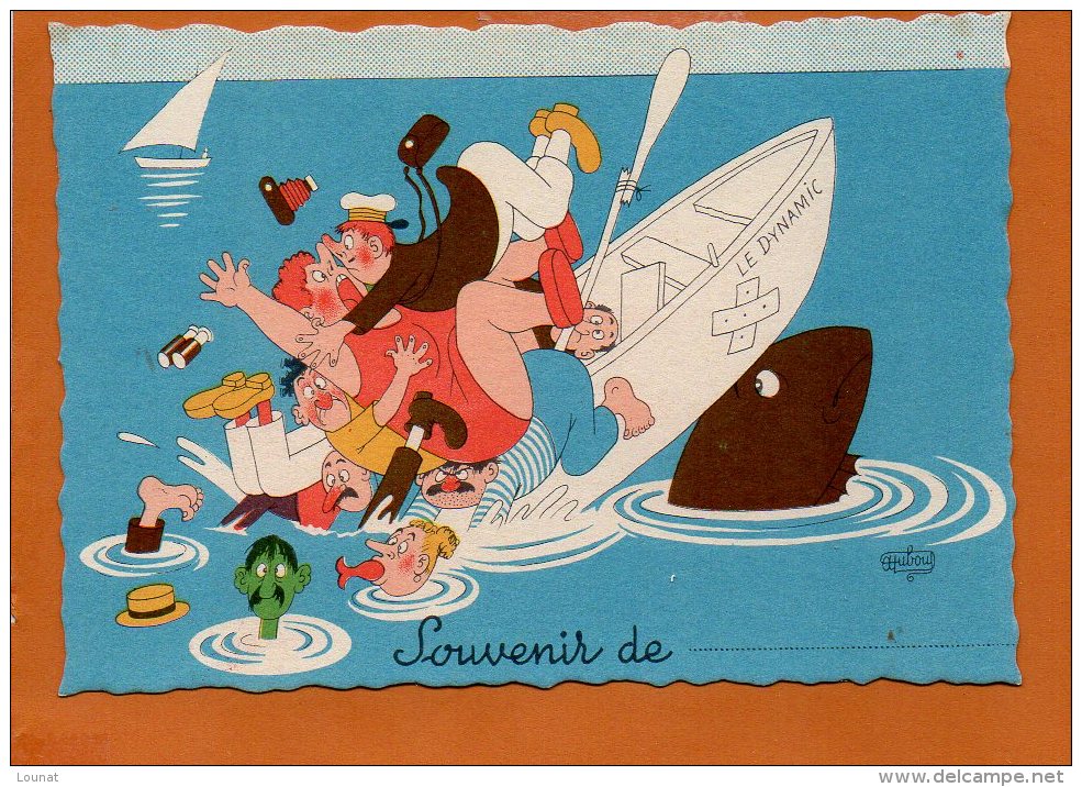 Illustrateur A. Dubout - Les éditions Du Moulin - Souvenir De ...................(non écrite) - Dubout