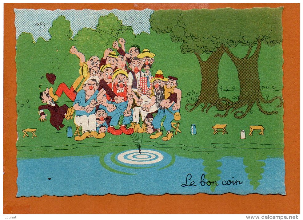 Illustrateur A. Dubout - Les éditions Du Moulin - Le Bon Coin (pêche à La Ligne )(non écrite) - Dubout