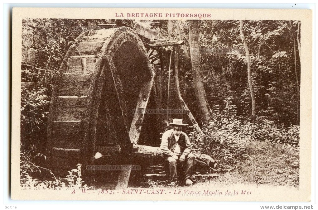 Saint-Cast - Le Vieux Moulin De La Mer - La Bretagne Pittoresque - Non écrite - 2 Scans - Saint-Cast-le-Guildo