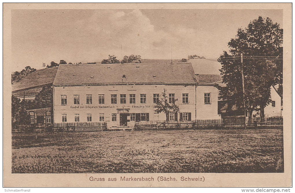 AK Markersbach Gasthof Erbgericht Bei Buchenhain Bahra Gottleuba Hellendorf Berggiesshübel Bahratal Rosenthal Bielatal - Markersbach