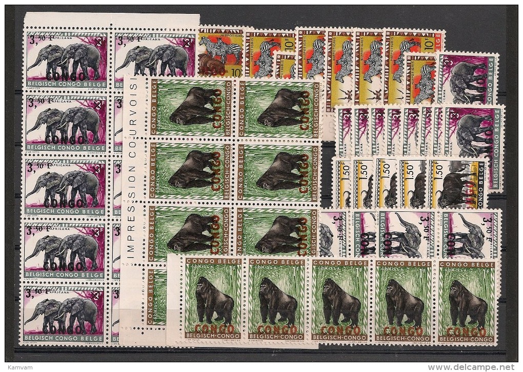 CONGO 400/11 Lot MNH NSCH ** Cote +40€ 3 Scans - Nuevas/fijasellos