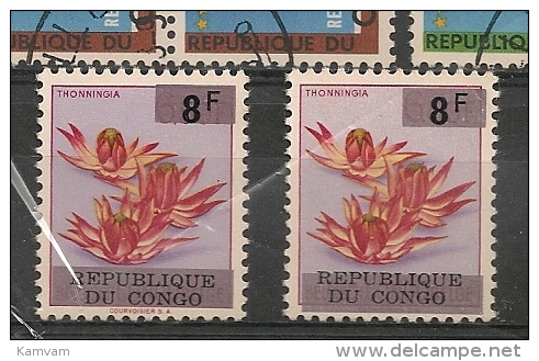 CONGO 535 8f/6.50f Surcharges Décalées/ Verschoven Opdrukken MNH ** - Neufs