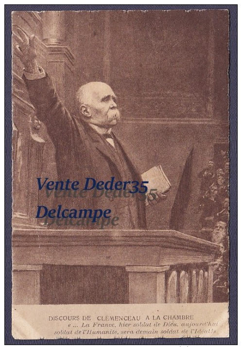 Discours De Clemenceau A La Chambre - Uomini Politici E Militari