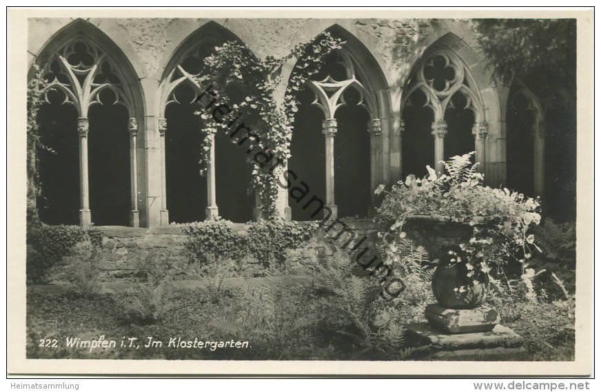 Wimpfen Im Tal - Im Klostergarten - Foto-AK - Verlag Emil Rösch Meersburg - Bad Wimpfen