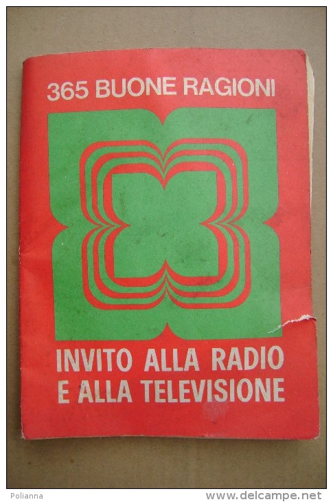 PCT/30 365 BUONE RAGIONI - INVITO ALLA RADIO E TELEVISIONE 1965/Ingrid Bergman/Anna Magnani/Alberto Sordi/Guzzi Galletto - Oud