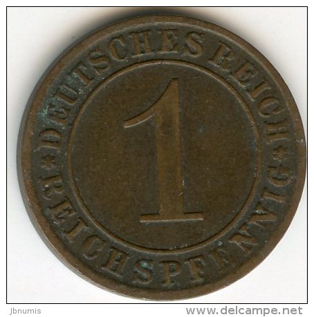 Allemagne Germany 1 Reichspfennig 1929 A J 313 KM 37 - 1 Rentenpfennig & 1 Reichspfennig