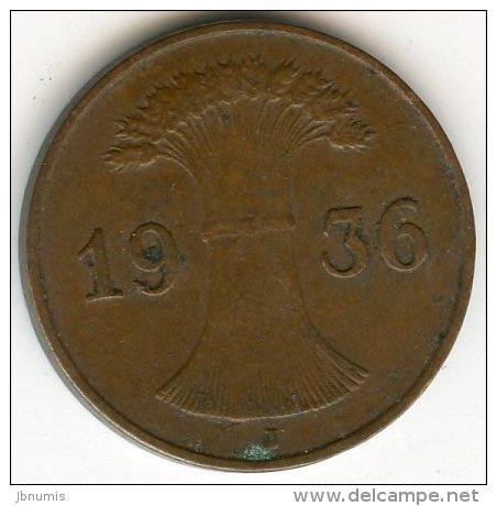 Allemagne Germany 1 Reichspfennig 1936 J J 313 KM 37 - 1 Reichspfennig