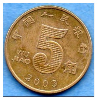 CHINA Peoples Républic  5 JIAO 2003 - Chine