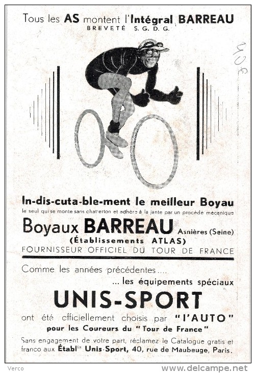 Carte Postale Ancienne  De CYCLISME : Souvenir Du Tour De France 1937-Equipe Italienne - Cyclisme