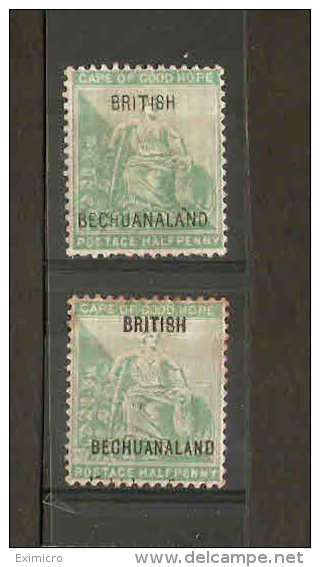BECHUANALAND 1897 ½d X 2 SG 56, 57  MOUNTED MINT Cat £44+ - 1885-1964 Protectoraat Van Bechuanaland