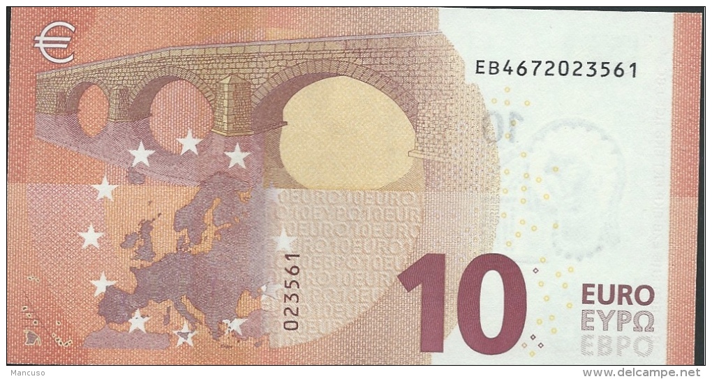 FRANCE  10 EURO  EB E008 E5   DRAGHI  UNC - 10 Euro