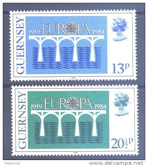 Guernsey 286/87 ** Europa. 1984 - Guernsey
