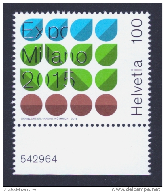 2015 SVIZZERA "EXPO 2015 MILANO" SINGOLO MNH - Nuovi