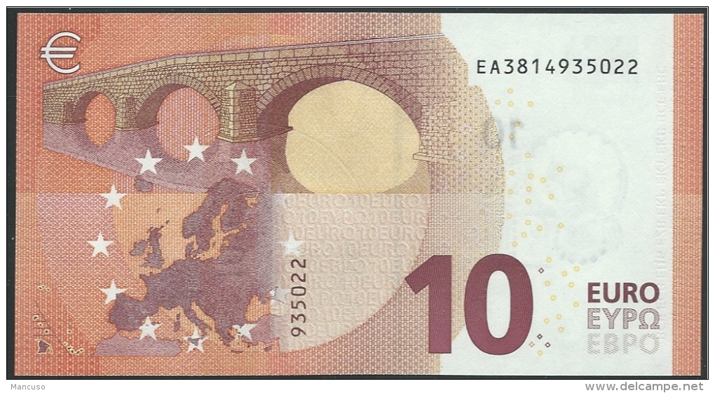 FRANCE  10 EURO  EA E003 B2   DRAGHI  UNC - 10 Euro