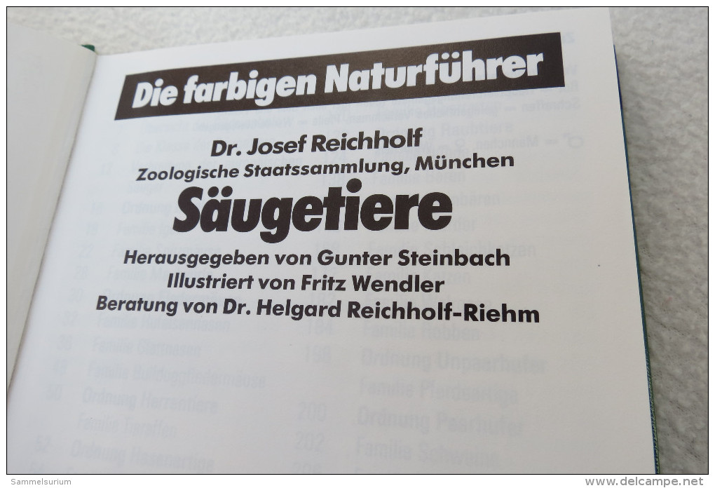 Dr. Josef Reichholf "Säugetiere" Aus Der Reihe "Die Farbigen Naturführer" - Animaux