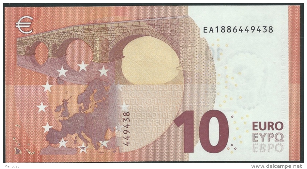 FRANCE  10 EURO  EA E002 D6   DRAGHI   UNC - 10 Euro